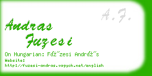 andras fuzesi business card